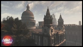 An elevated view of St Pauls in Fallout London