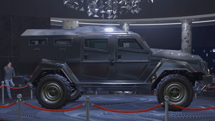 The HVY Insurgent on the podium at the Diamond Casino in GTA Online.