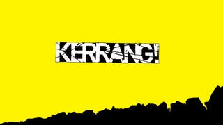 A yellow and black logo for Kerrang!