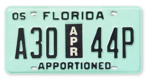 commercial plates in Florida